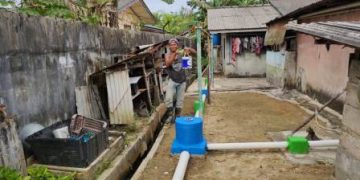 Finishing Pembuatan Saluran Pembuangan Air Limbah Di Kampung Bugis