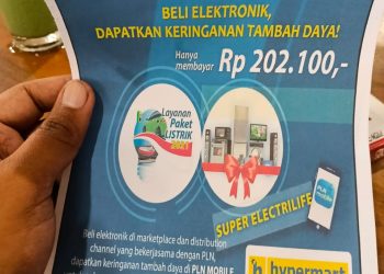 Brosur diskon daya bagi pelanggan PLN,f : mael/detak.media