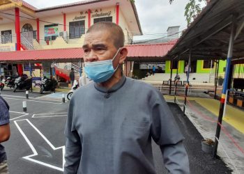 Anggota DPRD Bintan, Muhammad Yatir seusai turun dari Balai Antam Seludang Mapolres Tanjungpinang, dan mengaku tidak ada diperiksa oleh penyidik KPK, f : Alam/detak.media