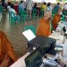 Biksu Lansia divaksinasi yang dilakukan oleh ITM ,f :mael/detak.media