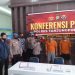 Suasa saat konferensi pers kasus pencabulan yang dilakukan oleh Lurah Tanjungpinang Kota terhadap anak dibawah umur, f : iat