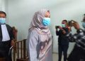 Anggota DPRD Tanjungpinang, Rini Pratiwi seusai menggelar sidang agenda tuntudi PN Tanjungpinang, f : mael/detak.media