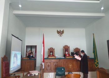 Suasana sidang vonis terdakwa narkoba di PN Tanjungpinang, f : Mael/Detak.media