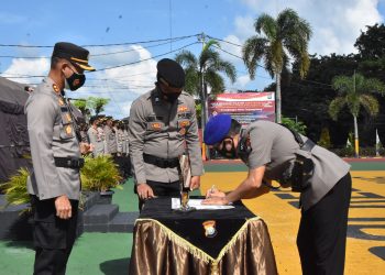 Serah terima jabatan Kasat Polair Polres Tanjungpinang, f : ist