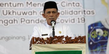 Gubernur Kepri, Ansar Ahmad saat memberikan sambutan  dalam pelantikan DDI Kepri, f : ist