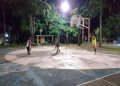 Lapangan Basket yang berada di Lapangan Pamedan Tanjungpinang, f : ist