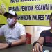 Kaur Bin Ops Satreskrim Polres Tanjungpinang, Iptu Gayuh Pambudi (kanan) bersama Kanit PPA, Aipda Rio Agusta, saat memberikan keterangan pers, f: Mael/detak.media