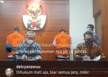 Siaran Langsung Konfrensi pers KPK terkait penahanan Bupati Bintan, Apri Sujadi dan Kepala BP Kawasan Bintan, M. Saleh Umar, f : tangkapan layar/Alam/detak.media.