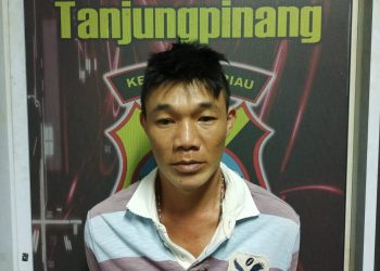 Predator anak yang diamankan oleh Satreskrim Tanjungpinang, Hendra alias Ayang, f : ist