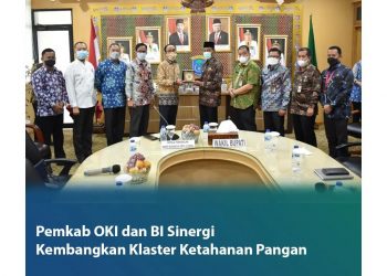 Bupati OKI foto bersama dengan Kepala Perwakilan Bank Indonesia Sumsel, f : Diskominfo OKI