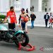 Presiden Joko Widodo berbincang dengan pembalap MotoGP Marc Marquez di Istana Kepresidenan, Jakarta, Rabu (16/3/2022). ANTARA/HO-Biro Pers Setpres/Laily Rachev/am.