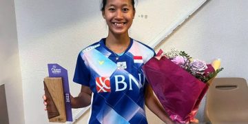 Putri Kusuma Wardani menjadi pebulu tangkis pertama Indonesia yang menjuarai turnamen level 100 Orleans Masters di Prancis lewat kemenangan babak final tunggal putri hari Minggu (3/4/2022).ANTARA/HO-Dokumentasi PP PBSI/pri.