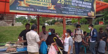 Lokasi Pasar Murah Kodim 0315 Tanjungpinang, di Makodim, KM 6 Tanjungpinang, foto : Mael/detak.media