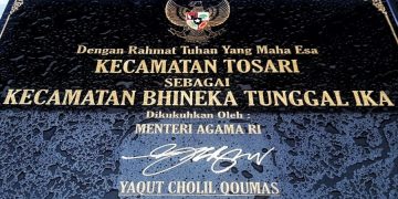 Prasasti Peresmian Tosari sebagai Kecamatan Bhineka Tunggal Ika, foto : ist