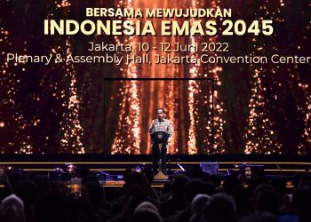 Presiden Jokowi menghadiri Perayaan 50 Tahun HIPMI Tahun 2022, Jumat (10/06/2022), di Plenary Hall, Jakarta Convention Centre, Jakarta. (Foto : Humas Setkab/Agung)