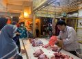 Lapak pedagang daging di Pasar Baru Tanjungpinang, foto : Mael/detak.media