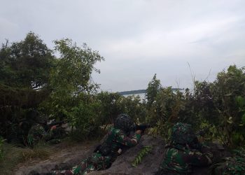 Latihan operasi pantai Lantamal IV Tanjungpinang, foto : Mael/detak.media