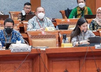 Raker Sandiaga dan jajarannya dengan Komisi X DPR, pagu anggaran yang disepakati turun jadi Rp 3 triliun (Foto : Kemenparekraf)