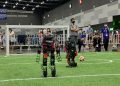 Robot humanoid milik tim Ichiro ITS saat bertanding di RoboCup 2022 di Bangkok, Thailand