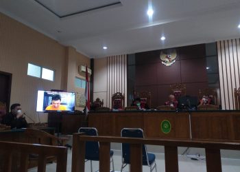 Suasana Sidang Putusan Terdakwa Susanto alias Acing di PN Tanjungpinang, Selasa (16/8/2022), foto Mael/detak.media