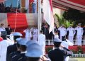 Walikota Tanjungpinang, Rahma saat menjadi inspektur upacara, foto : ist