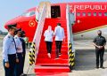 Presiden Jokowi dan Ibu Iriana bertolak ke Jawa Tengah, Sabtu (06/08/2022). (Foto : BPMI Setpres/Laily Rachev)