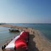 Bendera merah putih sepanjang 30 meter dibentangkan di Pulau Gili Ketapang, Kecamatan Sumberasih, Kabupaten Probolinggo, Senin (15/8/2022). (ANTARA/HO-Diskominfo Kabupaten Probolinggo)