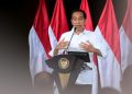 Presiden Jokowi saat memberikan pengarahan kepada KADIN Provinsi Se-Indonesia, di TMII, Jakarta Timur, Selasa (23/08/2022). (Foto : BPMI Setpres/Muchlis Jr)