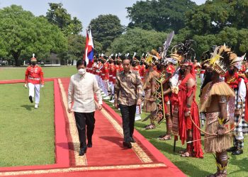 Presiden Jokowi menerima kunjungan kenegaraan Presiden Republik Filipina Ferdinand Romualdez Marcos Jr., di Istana Kepresidenan Bogor, Jawa Barat, Senin (05/09/2022) pagi. (Foto : Humas Setkab/Jay)