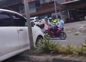 Video Viral Kondisi Mobil Avanza Putih BP 1623 TG Usai Alami Laka Tunggal, foto : Ist