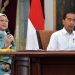 Menaker Ida Fauziyah dalam keterangan pers bersama Presiden RI Joko Widodo dan Menteri Sosial Tri Rismaharini di Istana Merdeka, Jakarta, Jumat (16/09/2022) siang. (Foto: Humas Setkab/Rahmat)