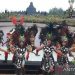 Tari dayakan tampil dalam pembukaan Festival Indonesia Bertutur 2022 di Pelataran Lumbini kompleks Candi Borobudur, Kabupaten Magelang, Jateng, Rabu (7/9/2022). FOTO ANTARA/Heru Suyitno