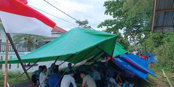 Suasana Pencari Suaka yang Dirikan Tenda dan Menginap di Kantor UNHCR Tanjungpinang, foto : Mael/detak.media