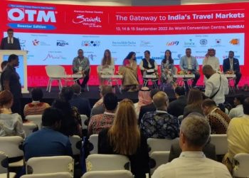 Suasana industri pariwisata dalam ajang Outbound Travel Mart (OTM) 2022 di Jio World Convention Centre, Mumbai, India, Kamis (15/9/2022). ANTARA/HO-Kemenparekraf