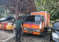 Mobil Box Teh Sosro bernomor polisi BP 8087 TA yang Terparkir di Mapolresta Tanjungpinang, foto : Mael/detak.media