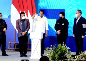 Presiden Jokowi saat membuka BUMN Startup Day Tahun 2022, di ICE BSD City, Tangerang, Banten, Senin (26/09/2022). (Sumber: Tangkapan layar)