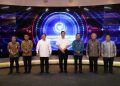 Peresmian Integrated Maritime Intelligent Platform yang dilakukan oleh Menko Maritim dan Investasi Luhut Binsar Pandjaitan, Menteri Kelautan dan Perikanan Sakti Wahyu Trenggono, dan sejumlah menteri Kabinet Kerja lainnya di KKP Jakarta, Rabu.