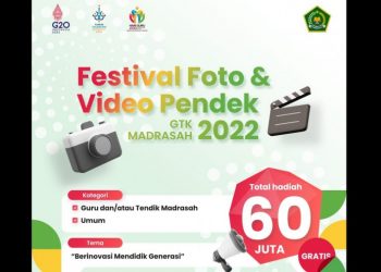 Poster Festival Foto dan Video Pendek Guru dan Tenaga Kependidikan (GTK) Madrasah 2022, foto: ist