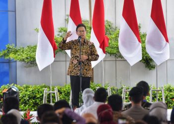 Menkes Budi Gunadi Sadikin pada peresmian pabrik biofarmasi PT Etana Biotechnologies Indonesia, di Kawasan Industri Pulogadung (JIEP), Jakarta, Jumat (07/10/2022). (Foto: Humas Setkab/Rahmat)