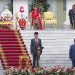 Presiden Jokowi memimpin Upacara HUT ke-77 TNI, Rabu (05/10/2022), di halaman Istana Merdeka, Jakarta. (Sumber: Tangkapan Layar)