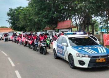 145 Driver Kepojek saat Melakukan Konvoi, foto : ist