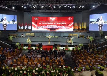 Presiden Jokowi meresmikan Pembukaan Kongres XII LVRI dan Munas XI PIVERI Tahun 2022, Selasa (11/102022), di Plaza Semanggi, Balai Sarbini, Jakarta. (Foto: Humas Setkab/Rahmat)