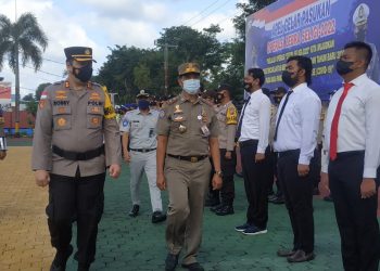 Wakapolresta Tanjungpinang, AKBP Arief saat Mengecek Kesiapan Personel Operasi Zebra Seligi 2022, foto : ist