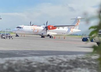 Pesawat di Bandara Internasional Lombok, Nusa Tenggara Barat (ANTARA/HO-Karyawan Bandara Lombok