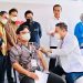 Presiden Jokowi meninjau langsung penyuntikan perdana Vaksin IndoVac, di PT Bio Farma (Persero), Bandung, Kamis (13/10/2022). (Foto: BPMI Setpres/Laily Rachev)