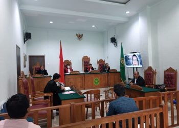 Suasana Sidang Tuntutan Terdakwa Dyah Widjiasih Nugraheni di Pengadilan Negeri (PN) Tanjungpinang, foto : Mael/detak.media