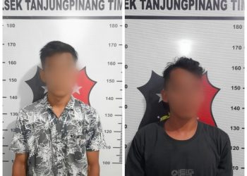 Pelaku ML dan SN usai Diamankan Polsek Tanjungpinang Timur, foto : ist