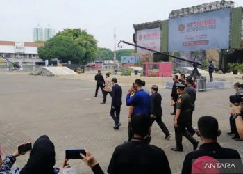 Presiden RI Joko Widodo (Jokowi) tiba di Jakarta International Expo (JIExpo), Kemayoran, Jakarta Pusat, Rabu (2/11/2022). ANTARA/Syaiful Hakim.