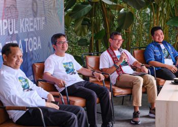 Kemenparekraf, Sandiaga Salahuddin Uno, Dalam acara "Kumpul Kreatif Tiba-tiba Toba" di Seis Cafe & Public Space, Medan, Selasa (1/11/2022), foto: ist