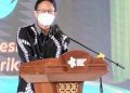 Menteri Kesehatan RI Budi Gunadi Sadikin saat berpidato pada pembukaan pameran Hari Kesehatan Nasional (HKN) ke-58 di ICE BSD, Tangerang, Kamis (3/11/2022). (ANTARA/HO-Kemenkes).